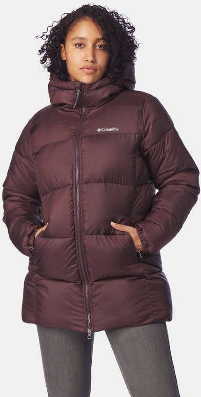 Columbia Puffect Mid Hooded Jas Dames Rood