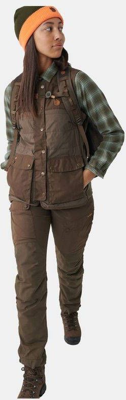 Fjä, llrä, ven Forest Wool Padded Vest Dames Groen