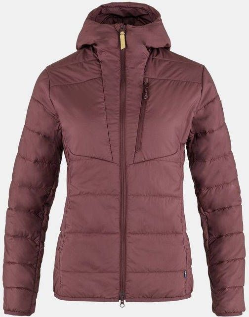 Fjä, llrä, ven Keb Padded Hoodie Jas Dames Aubergine