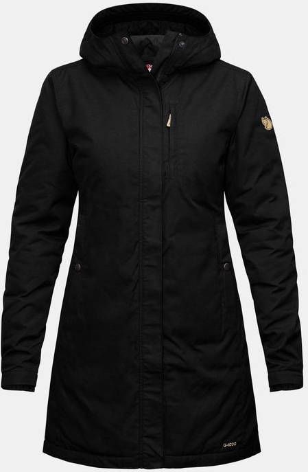 Fjä, llrä, ven Kiruna Padded Parka Dames Zwart