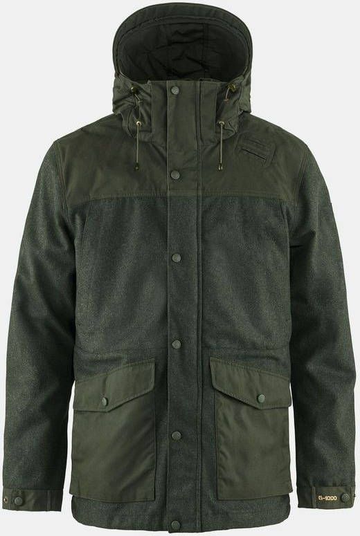 Fjä, llrä, ven Vä, rmland Wool Jas Donkerkaki