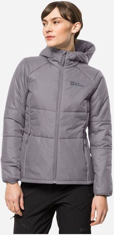 Jack Wolfskin Bergland Gevoerde Dames Hoodie Grijs