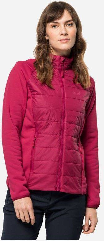 Jack Wolfskin Bergland Hybride Dames Jas Rood