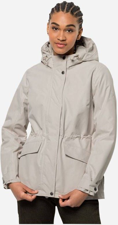 Jack Wolfskin Lake Louise Gevoerde Jas Dames Wit