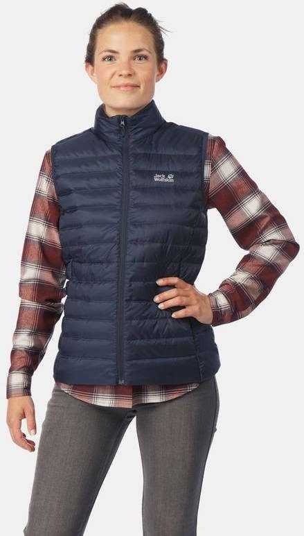 Jack Wolfskin Pack & Go Down Bodywarmer Dames Blauw