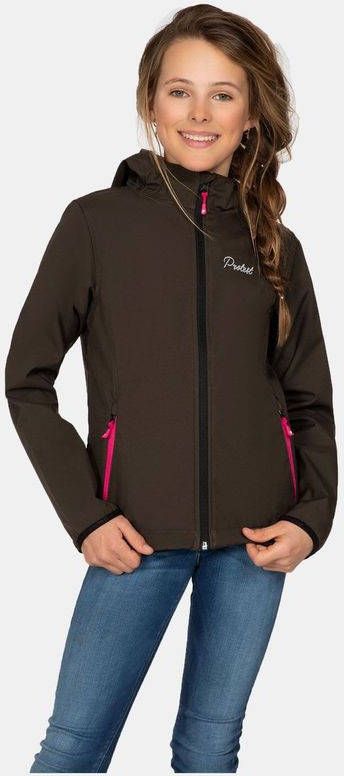 Protest Centro Softshell Jas Junior Donkerkaki