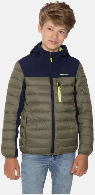 Protest gewatteerde tussenjas Gonzo JR armygroen/donkerblauw