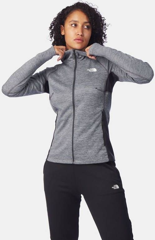 The North Face Athletic Outdoor Midlayer FZ Hoodie Fleecevest Dames Grijs