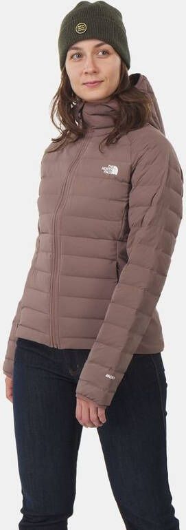 The North Face Belleview Stretch Down Hoodie Jas Dames Bruin