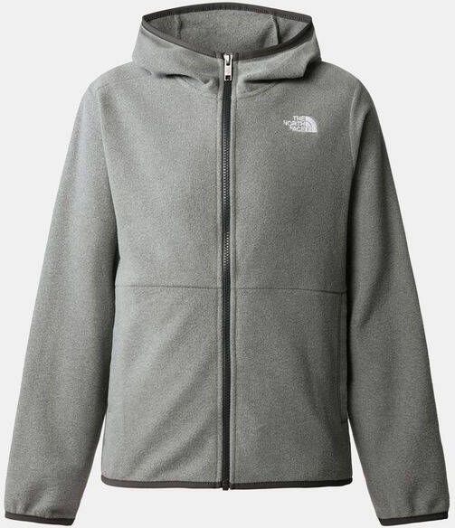The North Face Glacier Jas Capuchon Volledige Rits Tieners Grijs
