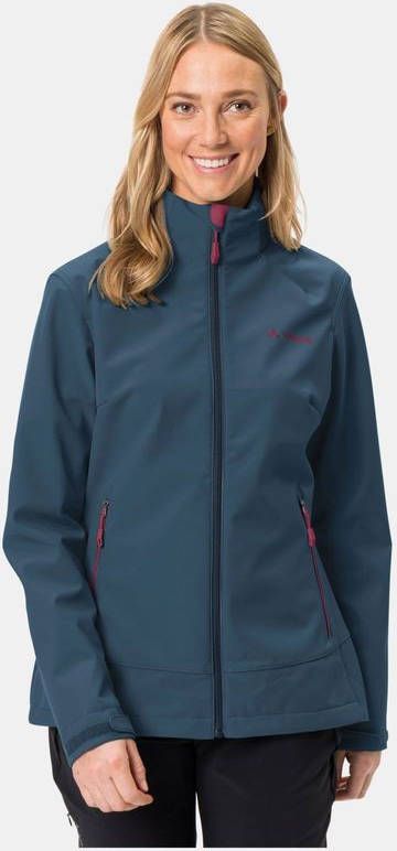 Vaude Cyclone Softshell Jas Dames Blauw
