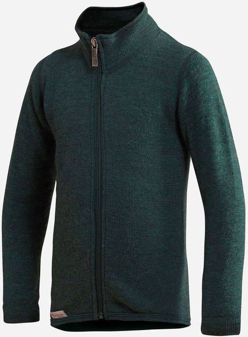 Woolpower Full Zip 400 Midlayer Vest Junior Donkergroen/Groen