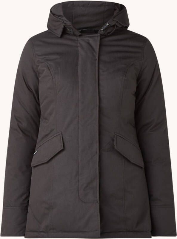 Airforce Herringbone gewatteerde parka met capuchon en steekzakken