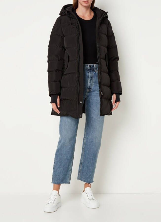 Airforce Jade gewatteerde jas met capuchon en klepzakken