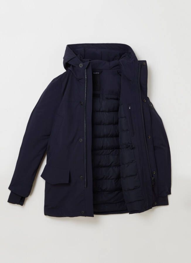 Airforce Softshell parka met capuchon en merkembleem