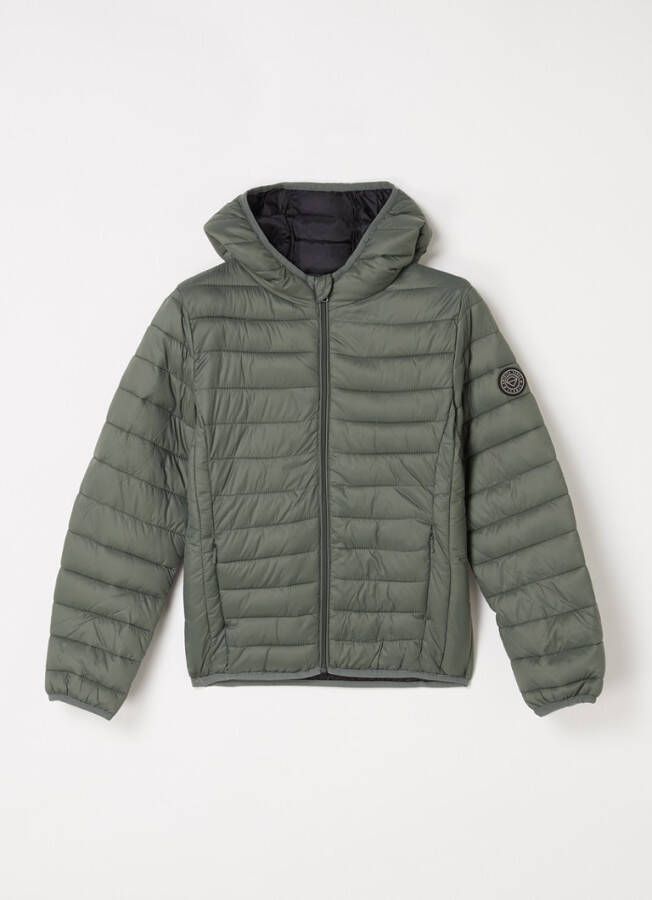 America Today Jongens Gewatteerde Winterjas Alex Jr Groen