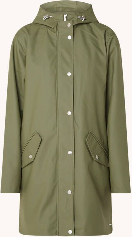 America Today Janice regenjas met capuchon en klepzakken