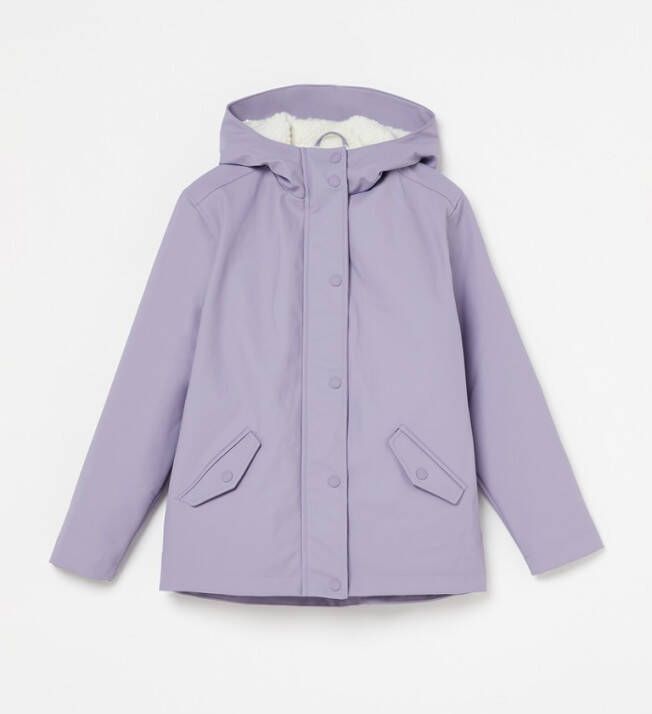 America Today Janice regenjas met teddy voering en capuchon