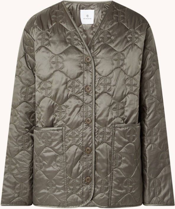 Anine Bing Andy jack met quilt patroon en opgestikte zakken