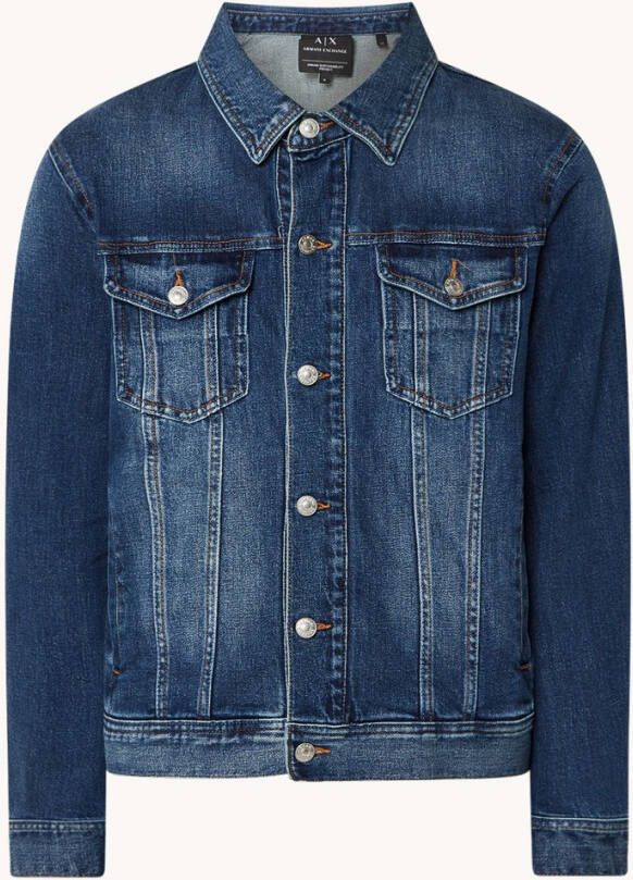 Armani Exchange Blouson spijkerjas met steekzakken