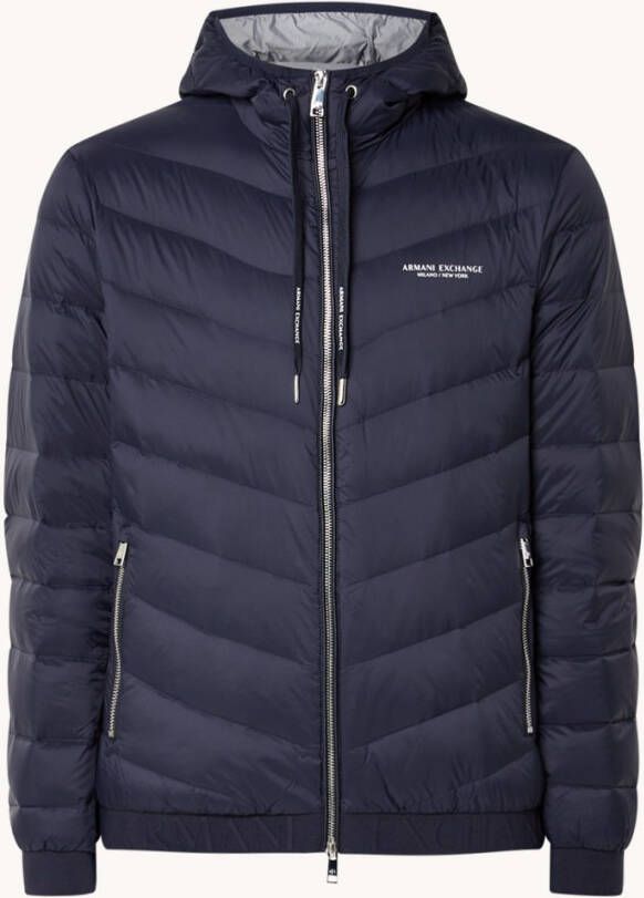 Armani Exchange Gewatteerd jack met donsvulling en ritszakken