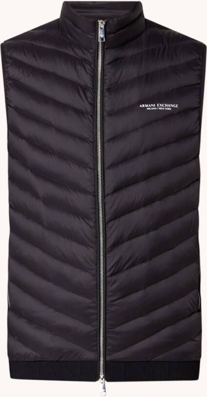 Armani Exchange Gewatteerde bodywarmer met donsvulling en ritszakken