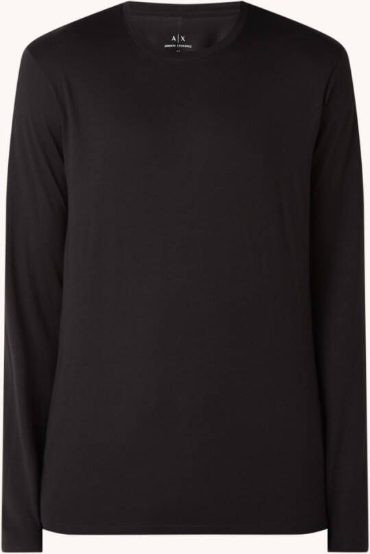 Armani Exchange Top met lange mouwen , Zwart, Heren