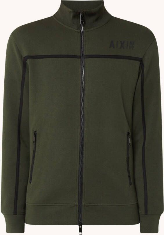 Armani Exchange Sweatvest met logoprint en ritszakken