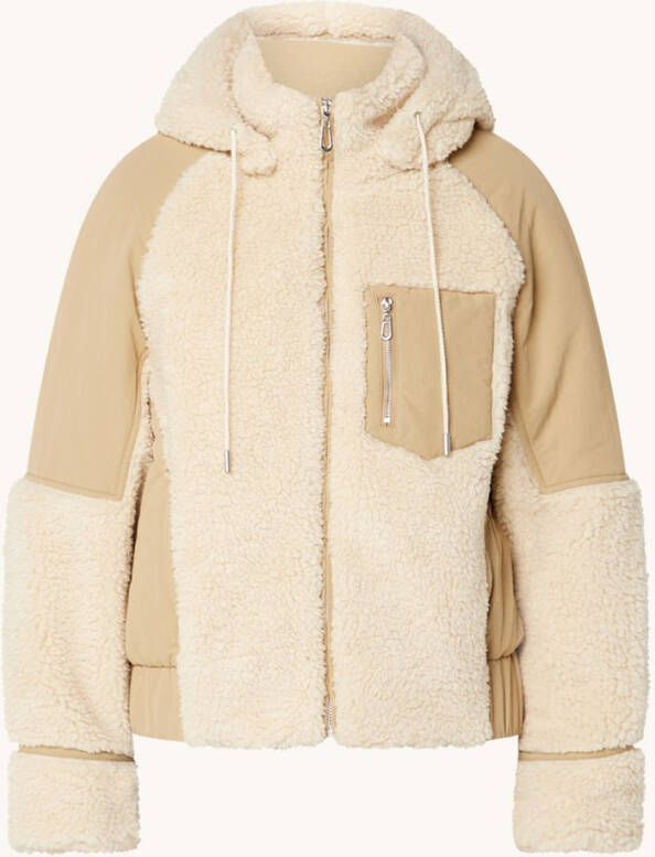 BA&SH Eva gewatteerd bomberjack met teddy details