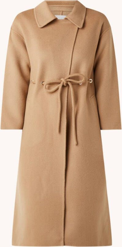 BA&SH Kate mantel in wolblend met strikceintuur