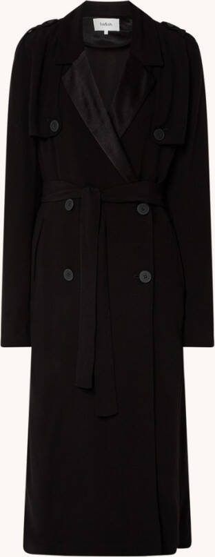 BA&SH Nestor dubbel breasted trenchcoat met steekzakken