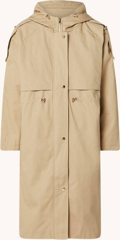 BA&SH Ted trenchcoat met steekzakken en trekkoord