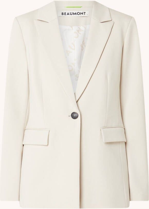 Beaumont Blazer van jersey met structuur en klepzakken