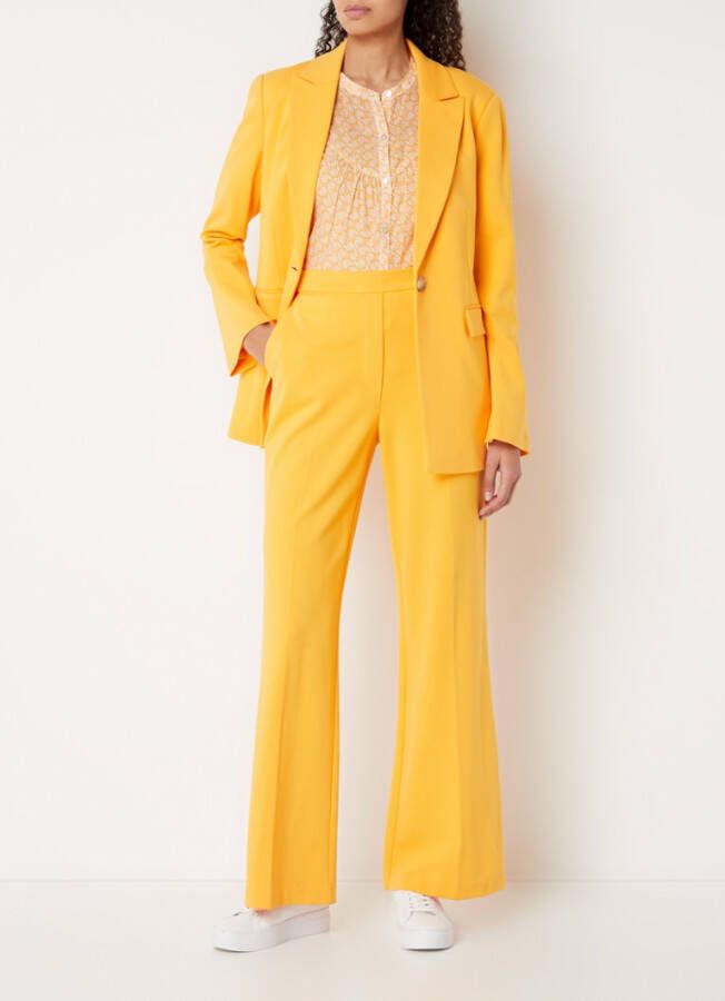 Beaumont Blazer van jersey met structuur en klepzakken