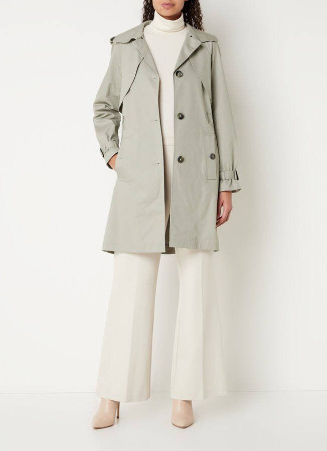 Beaumont Trenchcoat met steekzakken en strikceintuur