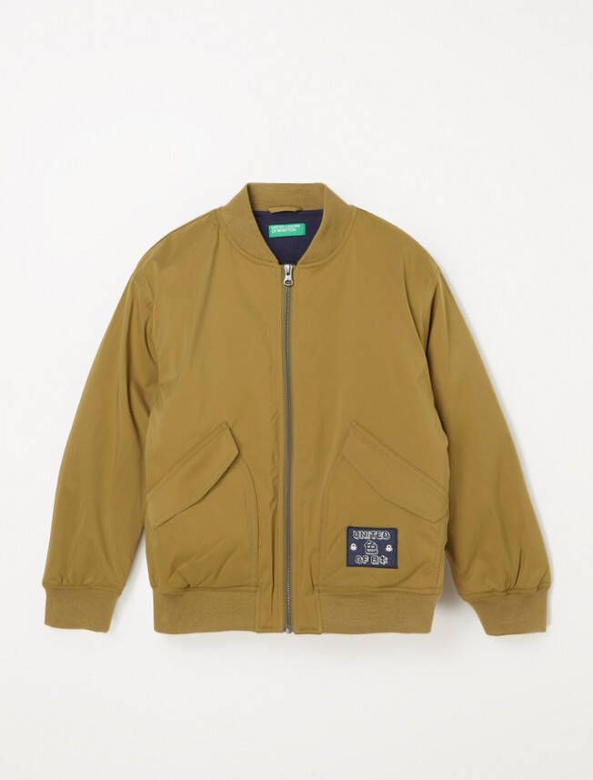 Benetton Bomberjack met klepzakken en logo