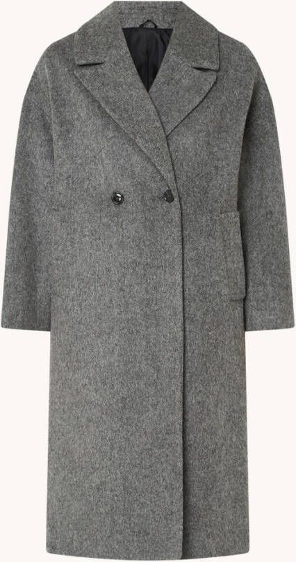 Benetton Mantel in wolblend met streeppatroon