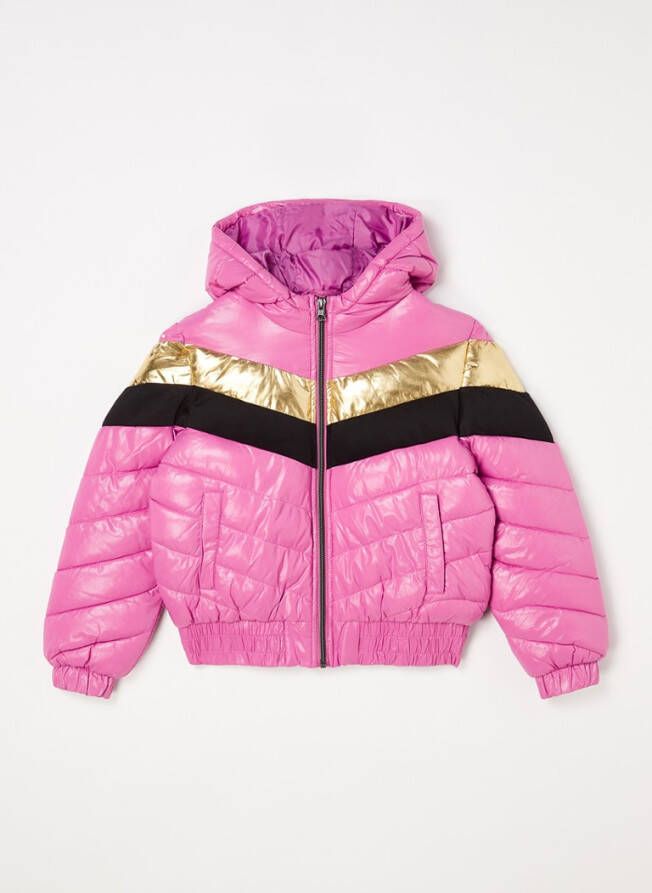 Benetton Gewatteerde puffer jack met capuchon en steekzakken