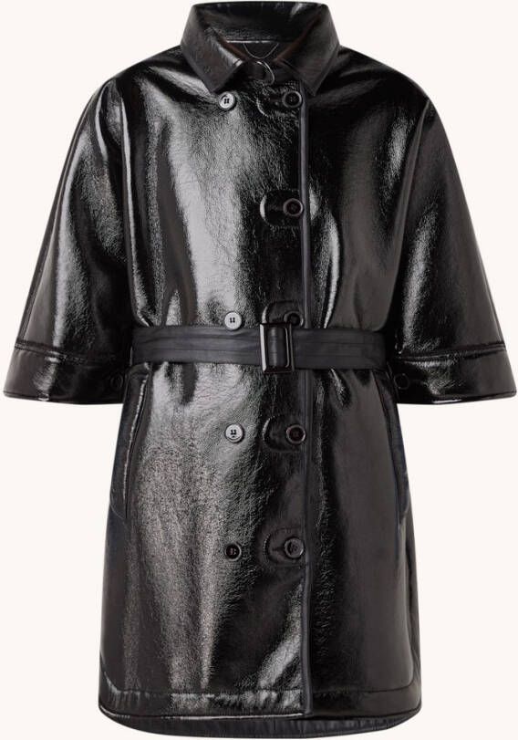 Benetton Jas van imitatieleer met teddy voering en glanzende finish