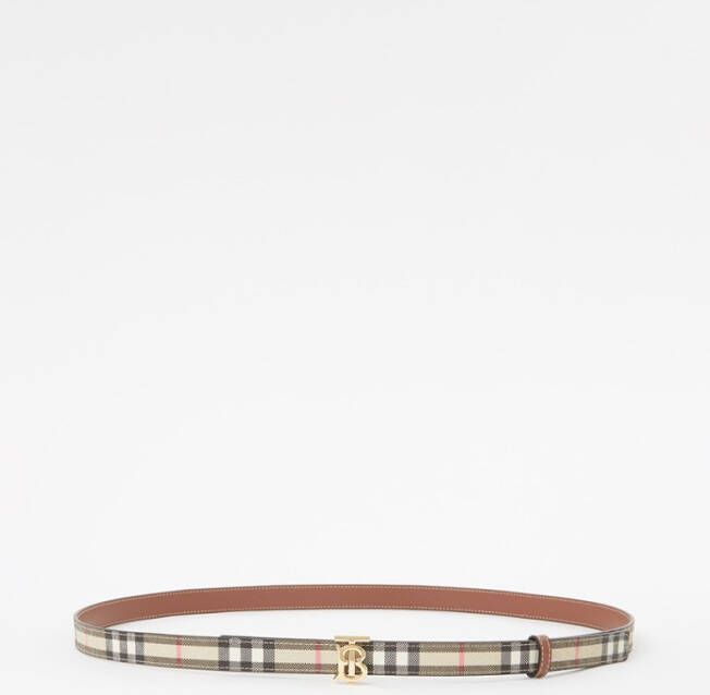 Burberry Reversible riem van leer met logo