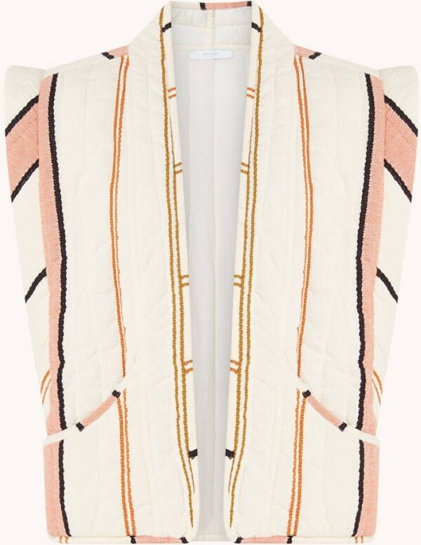 by-bar by bar Sam athia bodywarmer met quilt patroon en streepprint