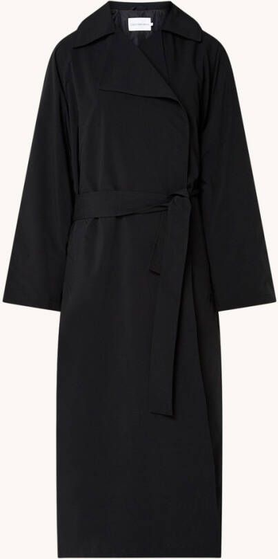 Calvin Klein Trenchcoat met strikceintuur en steekzakken