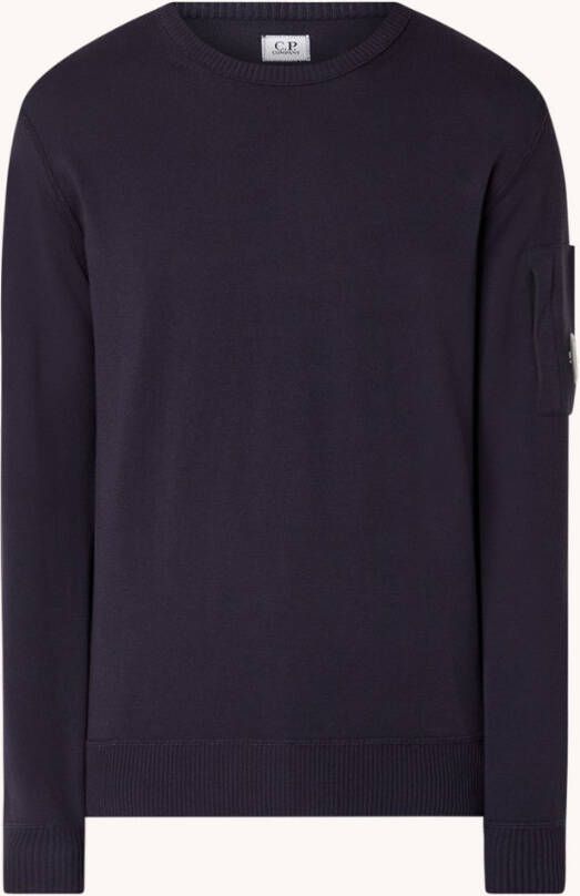 C.P. Company C P Company Fijngebreide sweater met logo en ritszak
