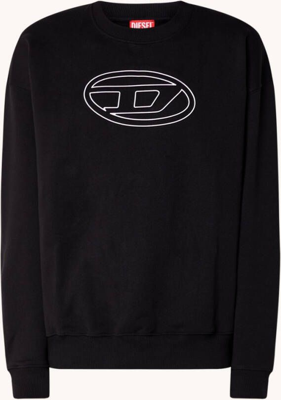 Diesel S Mart Bigoval Sweatshirt , Zwart, Heren