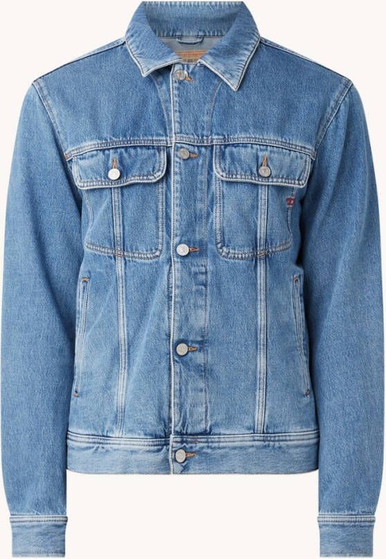 Diesel D Barcy spijkerjas met klep en steekzakken