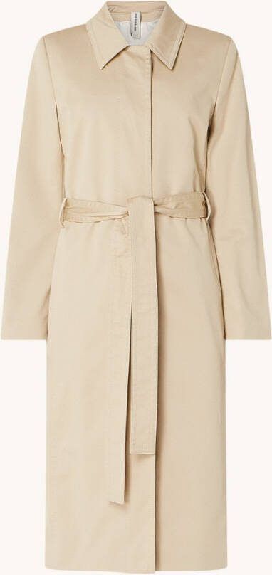 drykorn Orhill trenchcoat met strikceintuur en steekzakken