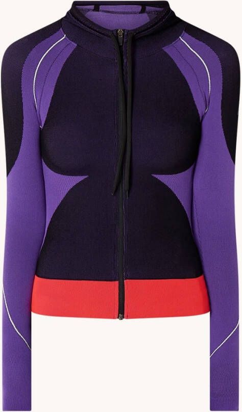 Emporio Armani Trainingsvest met ribstructuur en capuchon
