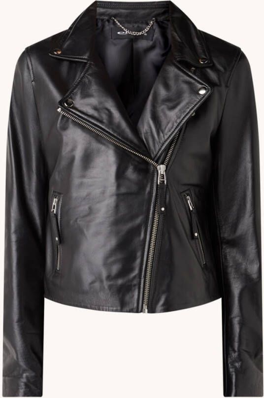 Expresso Bikerjack van leer met ritszakken