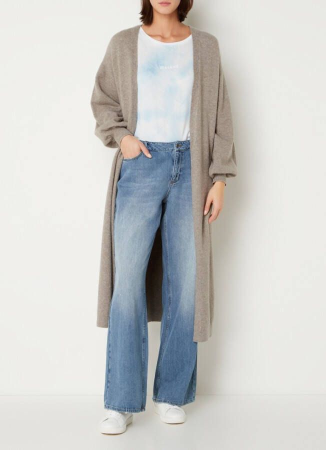 Expresso Longline fijngebreid openvallend vest