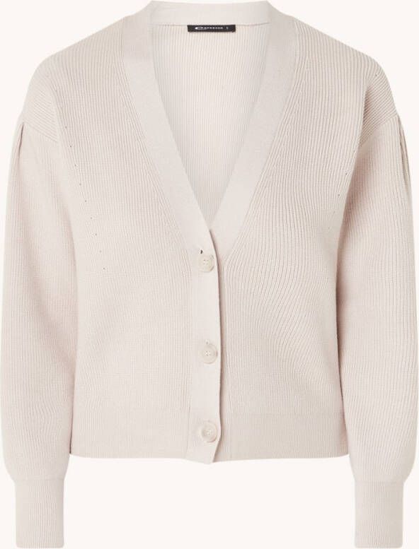 Expresso Ribgebreid vest met stretch